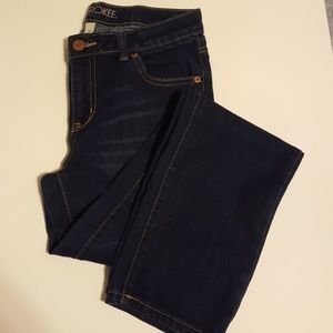 Cherokee Dark Wash Skinny Jeans Adjustable Waist